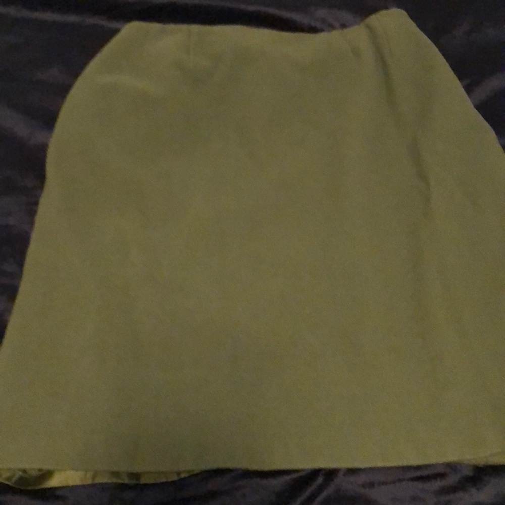 Green wool skirt